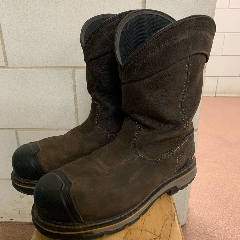 Ariat Dark Brown Steel Toe Work Boots